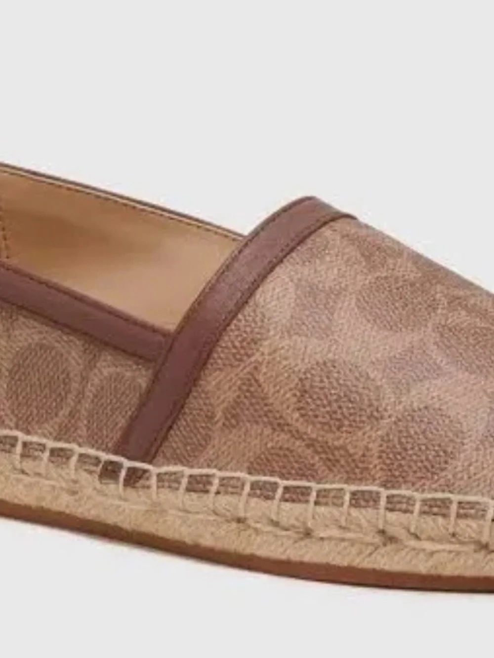 Women's Coach Espadrille Shoes In Signature Jacquard Size 9